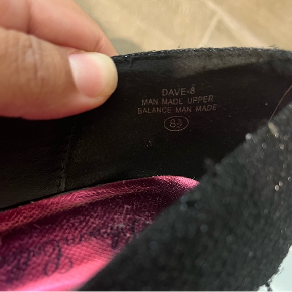 Black Sparkly Heels Platform Heel Size 8.5 - Picture 2 of 7